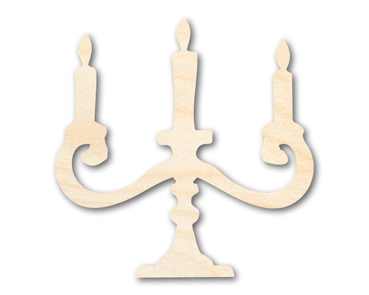 Unfinished Wood Candelabra Shape - Craft - up to 46"