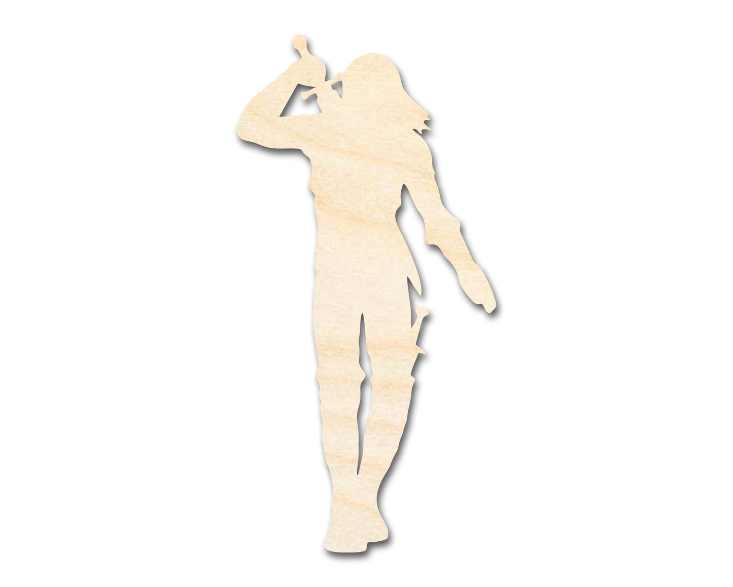 Unfinished Wood Swordsman Shape - Craft - up to 46"