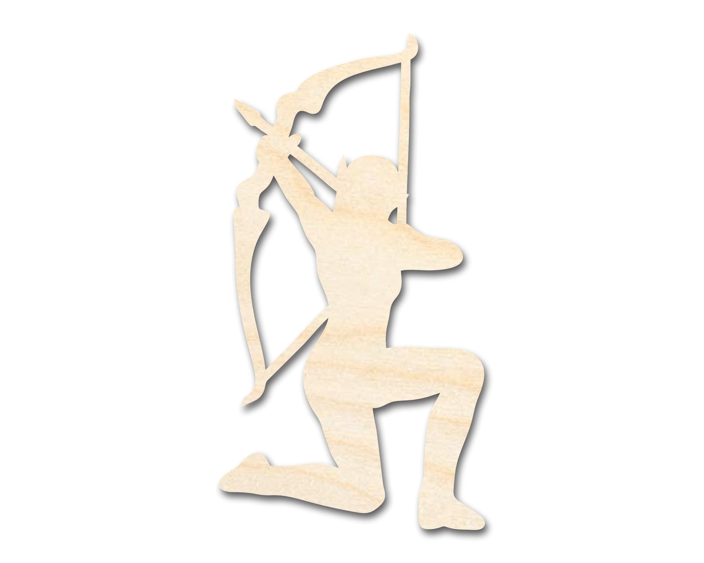 Unfinished Wood Elven Archer Shape - Craft - up to 46"