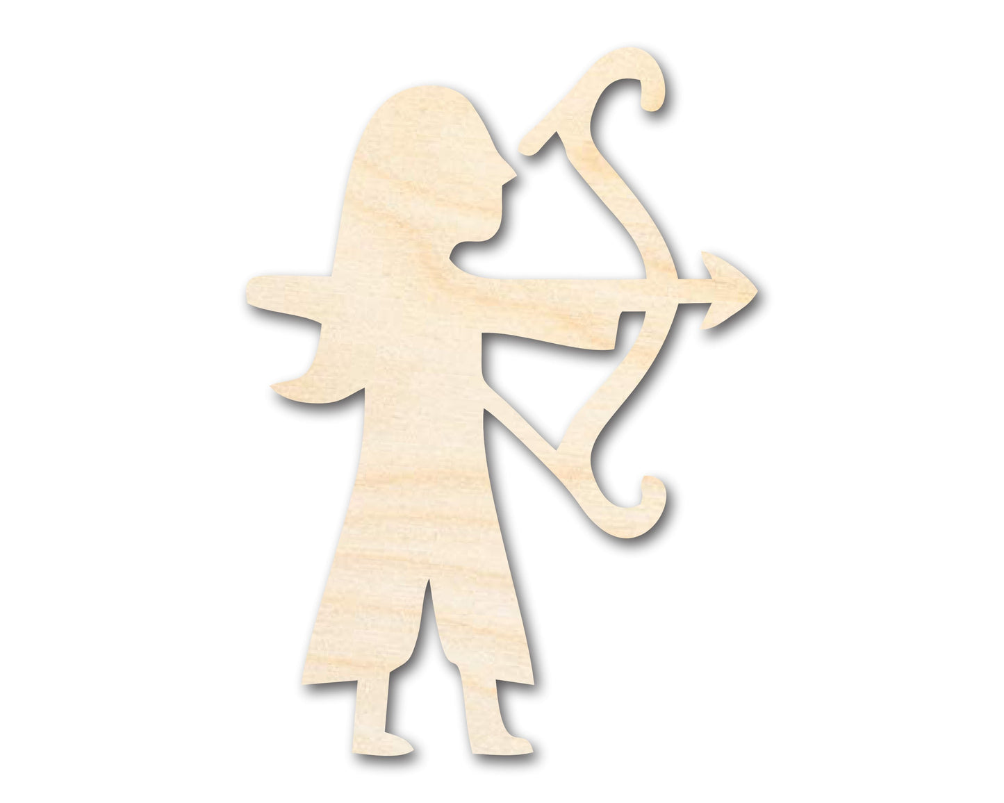 Unfinished Wood Archer Shape - Craft - up to 46"