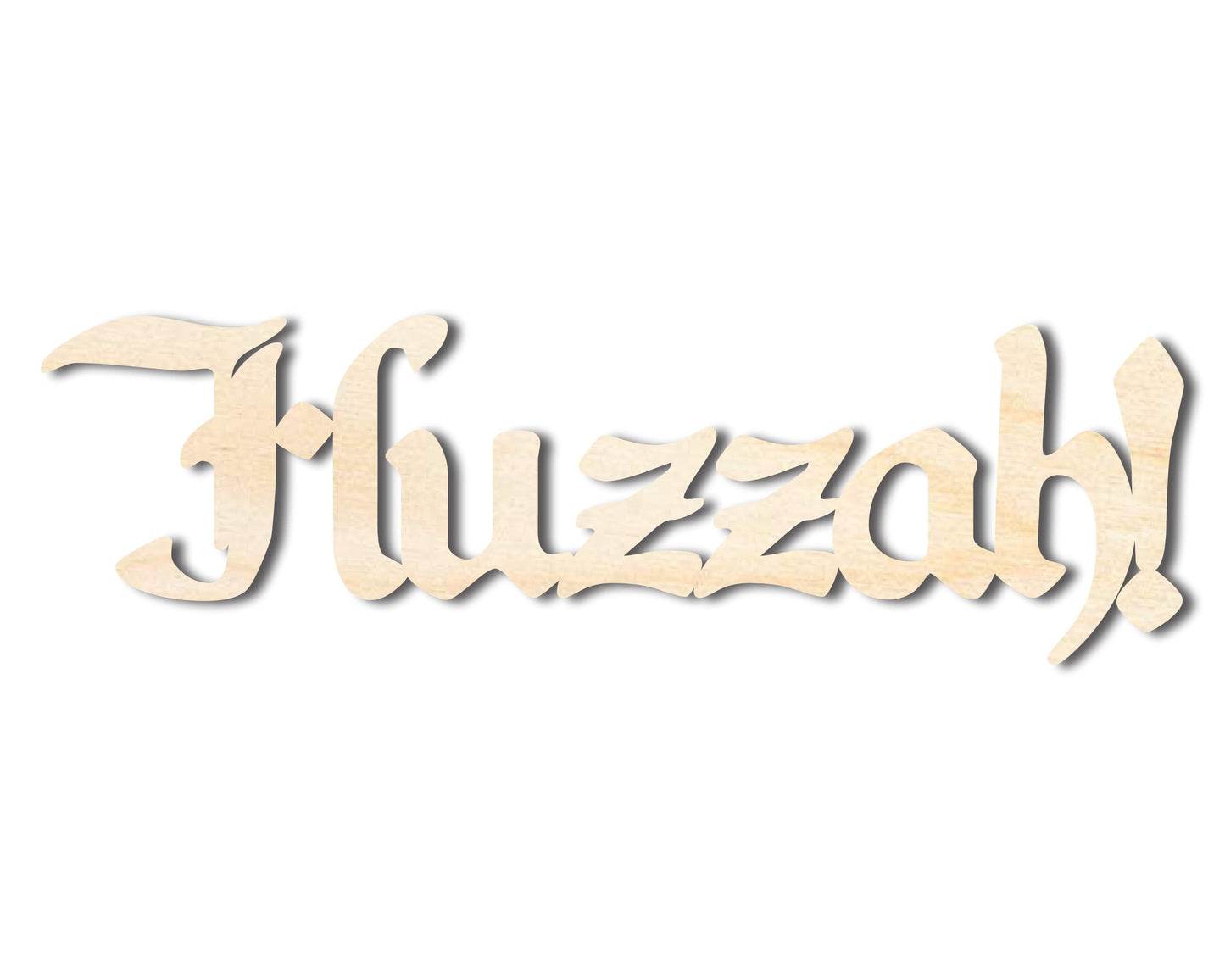 Unfinished Wood Huzzah! Shape - Craft - up to 46"