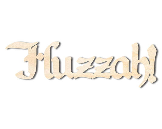 Unfinished Wood Huzzah! Shape - Craft - up to 46"