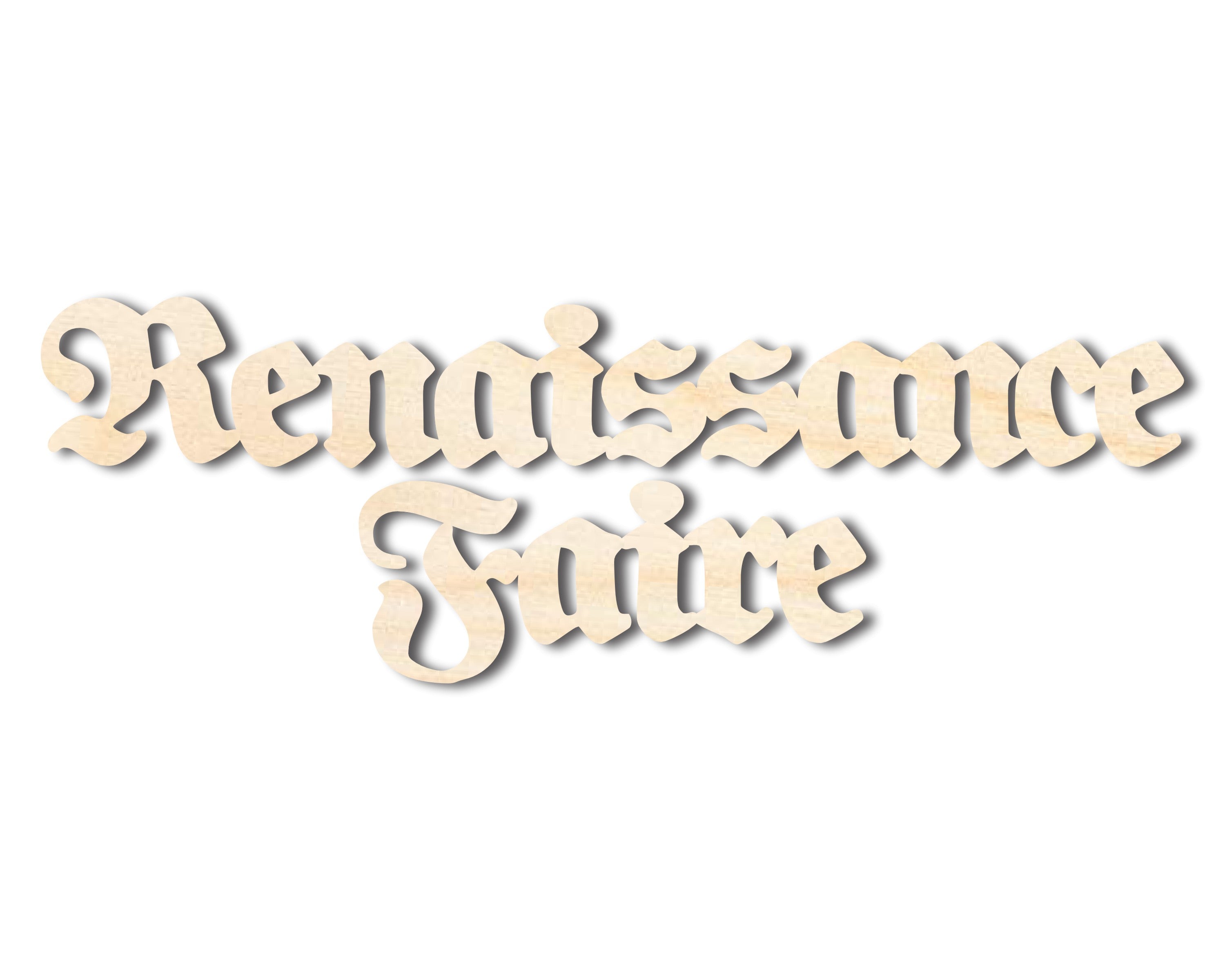 Unfinished Wood Renaissance Faire Shape - Craft - up to 46