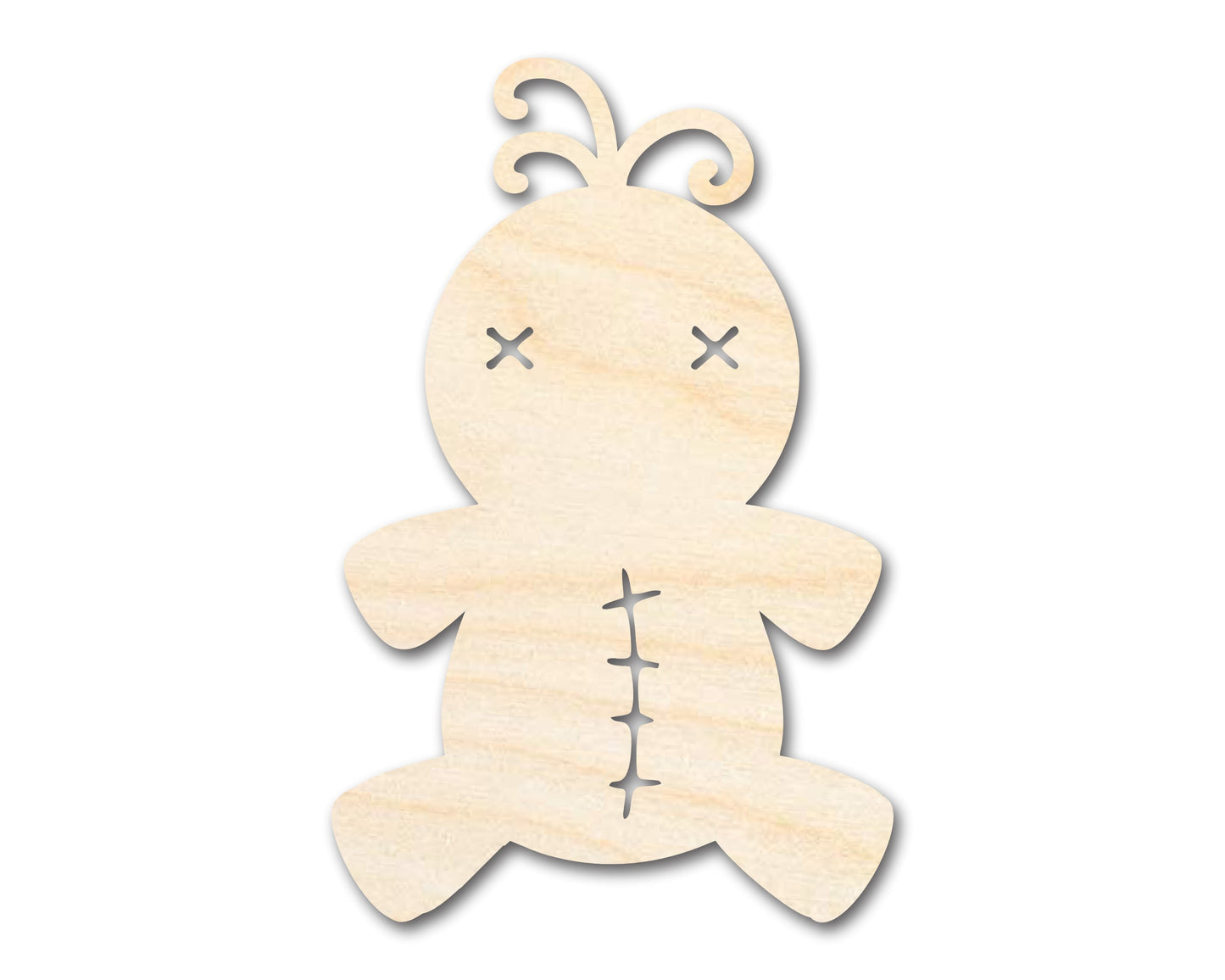 Unfinished Wood Voodoo Doll Shape - Craft - up to 46"