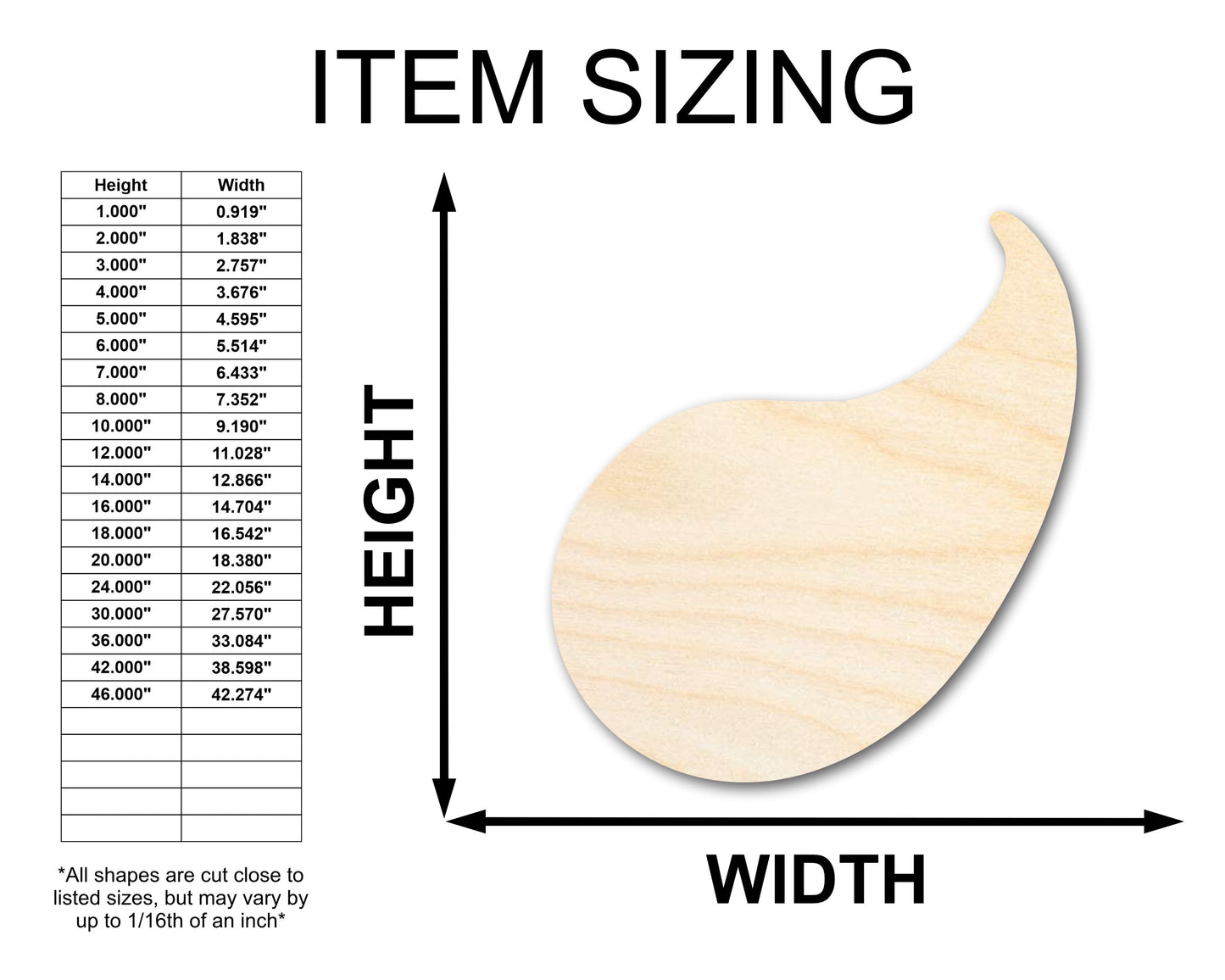 Unfinished Wood Cornucopia Shape - Craft - up to 46"