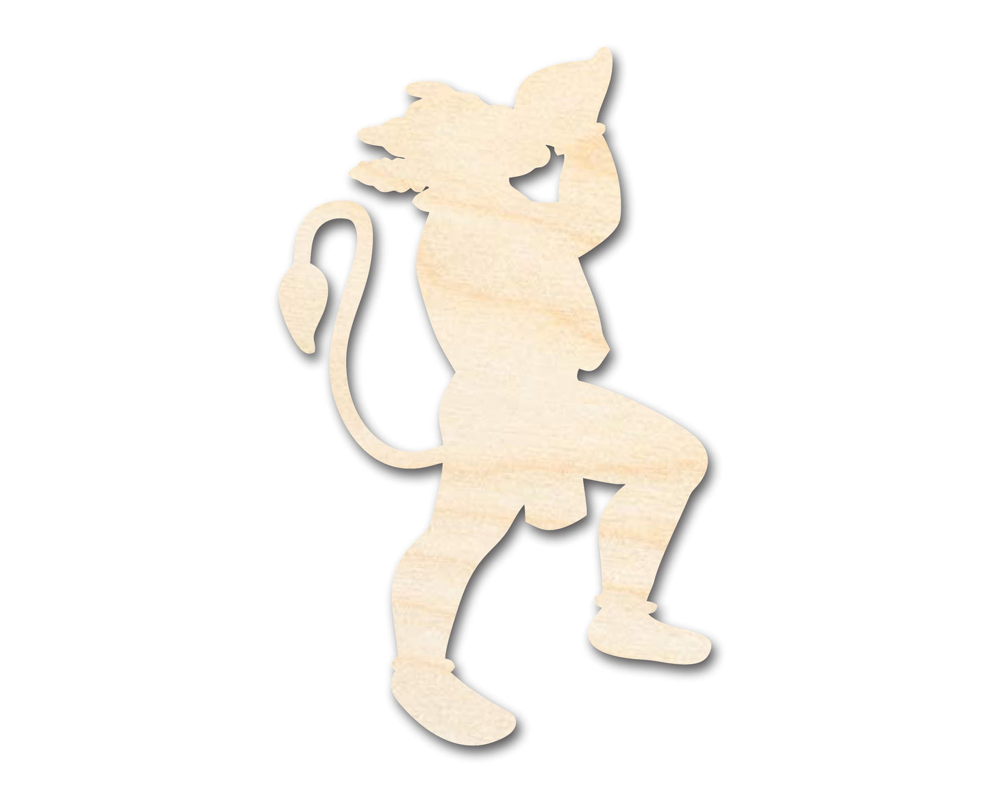 Unfinished Wood Hanuman Shape - Craft - up to 46"