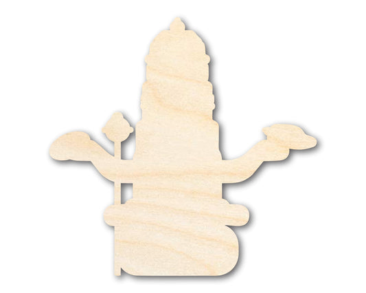 Unfinished Wood Vishnu Shape - Craft - up to 46"