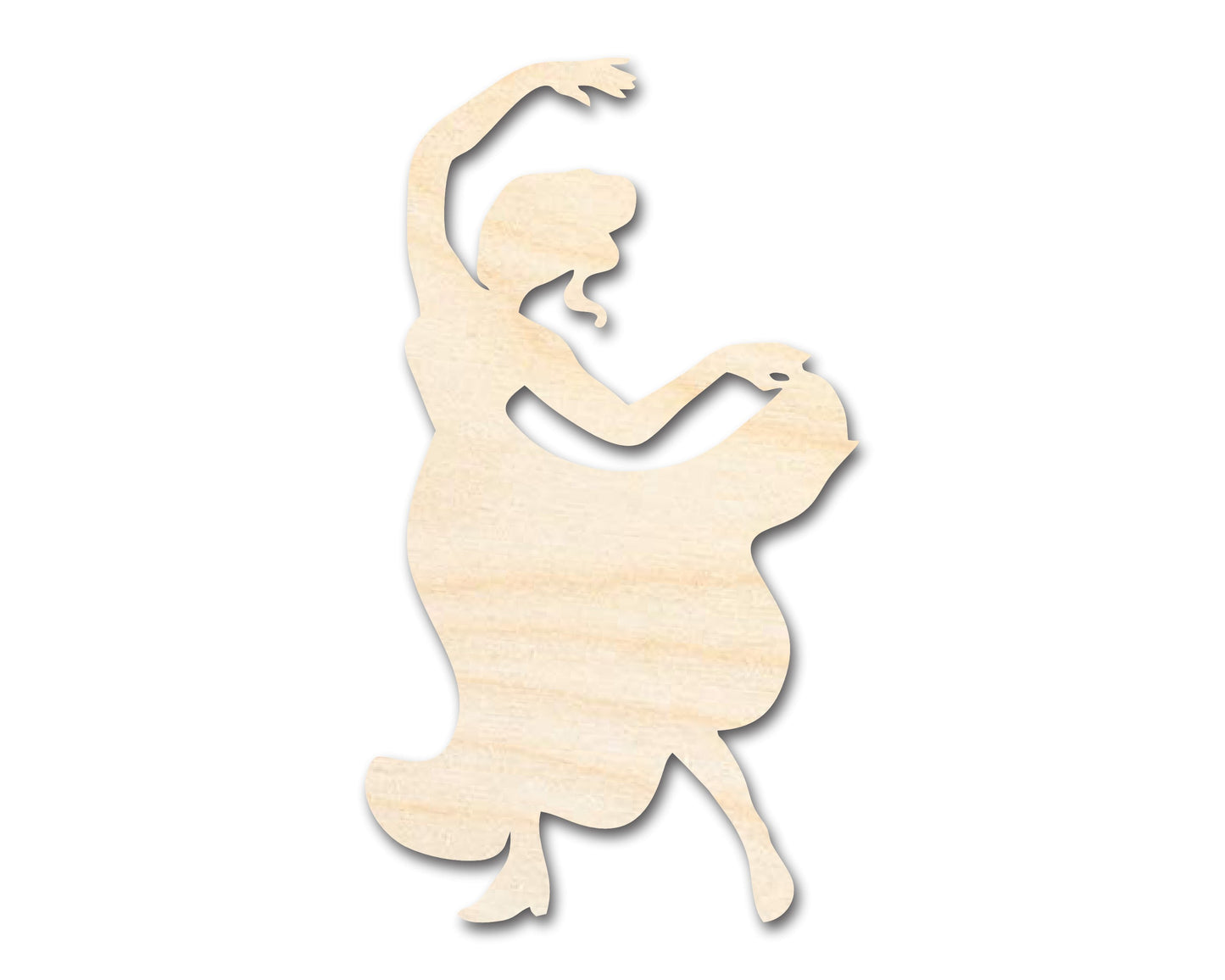 Unfinished Wood Flamenco Dancer Shape - Craft - up to 46"