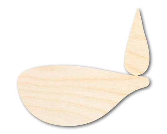 Unfinished Wood Diya Shape | Diwali | Craft Cutout | up to 46" DIY