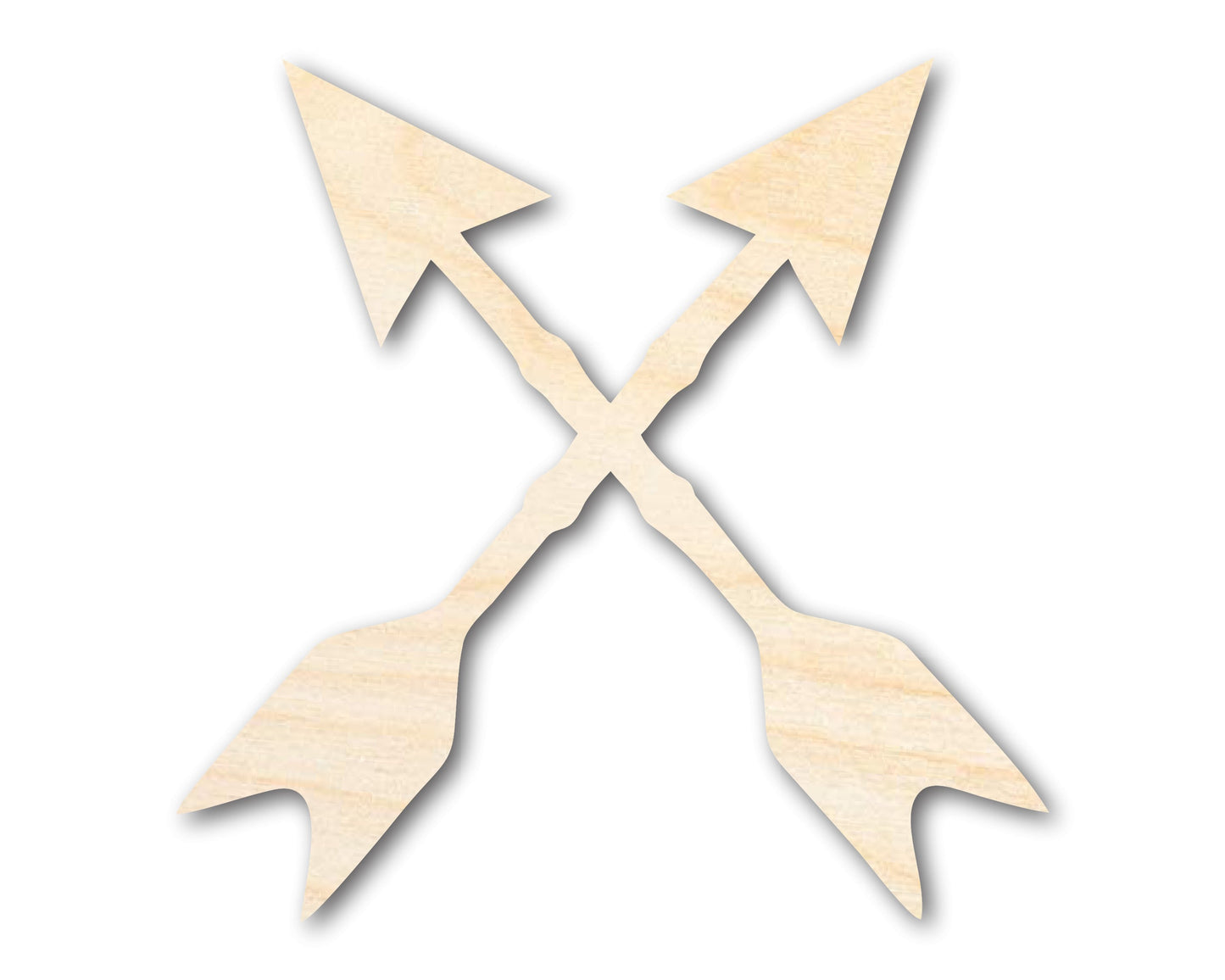Unfinished Wood Crossed Arrows Shape | Craft Cutout | up to 46" DIY