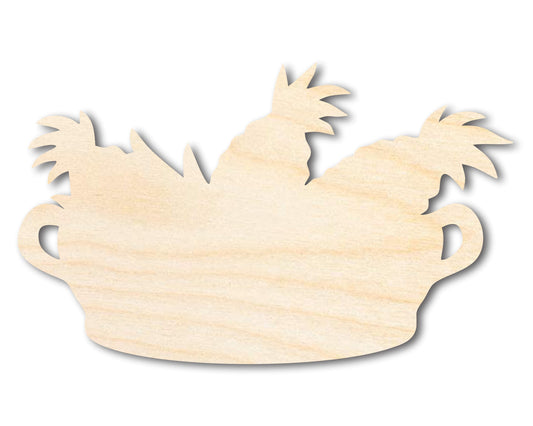 Unfinished Wood Corn Basket Shape | Craft Cutout | up to 46" DIY