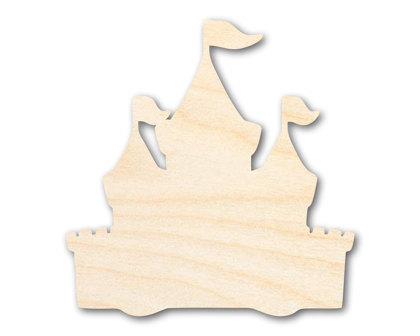 Unfinished Wood Fairytale Castle Silhouette - Medieval Craft - up to 46" DIY