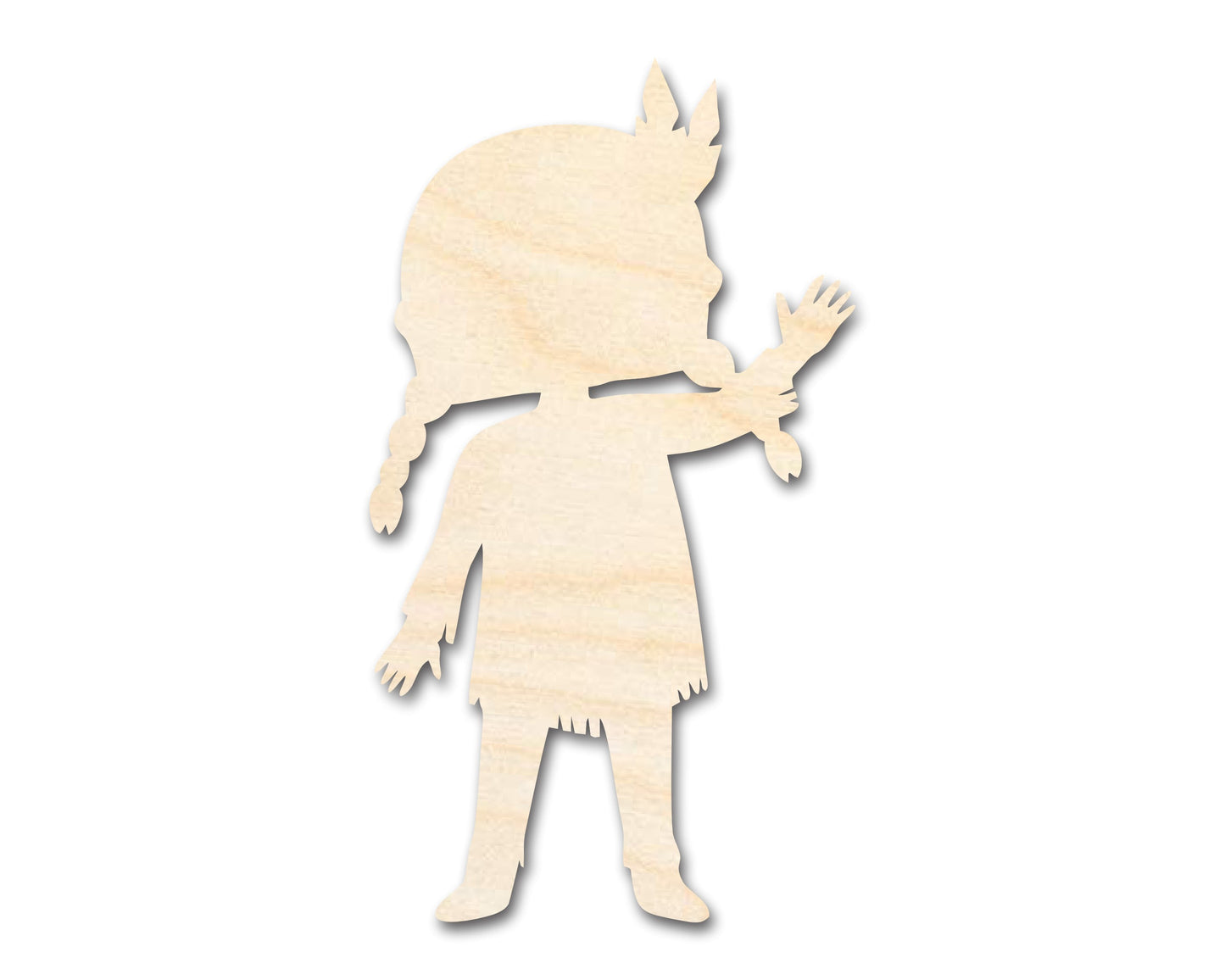 Unfinished Wood Native Girl Shape | Craft Cutout | up to 46" DIY