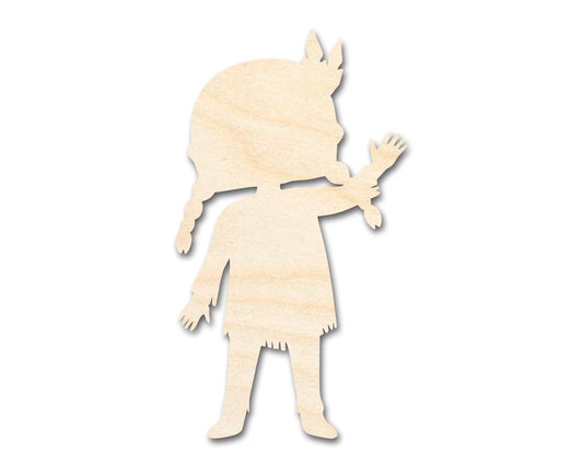 Unfinished Wood Native Girl Shape | Craft Cutout | up to 46" DIY