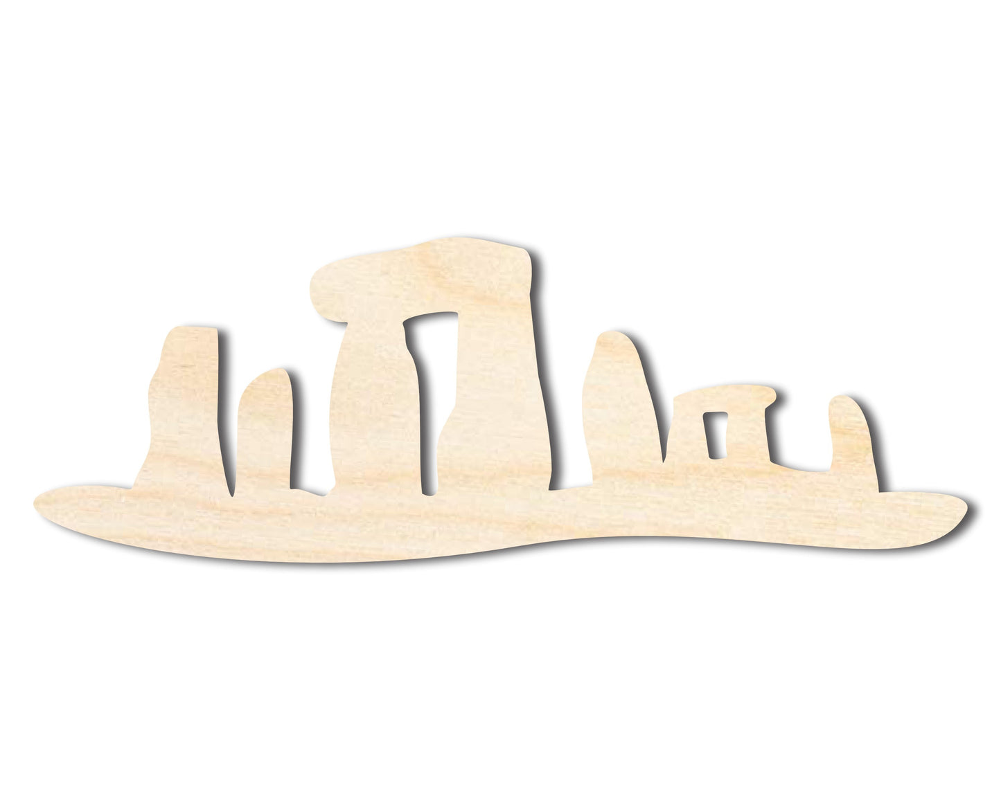 Unfinished Wood Standing Stones Shape | Craft Cutout | up to 46" DIY