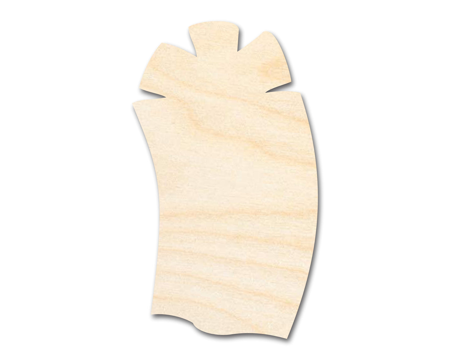 Unfinished Wood Crafty Present Shape | Craft Cutout | up to 46" DIY
