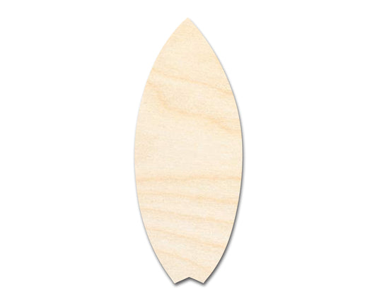 Unfinished Wood Fishtail Surfboard Shape | Ocean Craft Cutout | up to 46" DIY