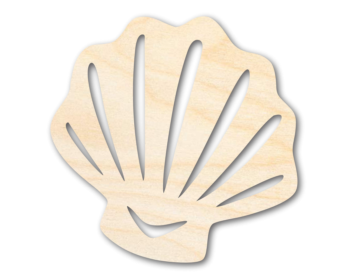 Unfinished Wood Sea Shell Shape | Ocean Beach Craft Cutout | up to 46" DIY