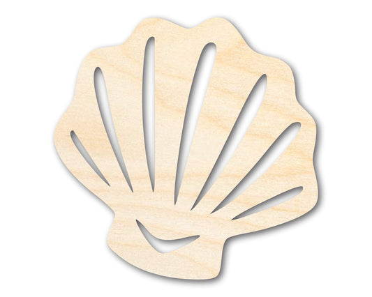 Unfinished Wood Sea Shell Shape | Ocean Beach Craft Cutout | up to 46" DIY