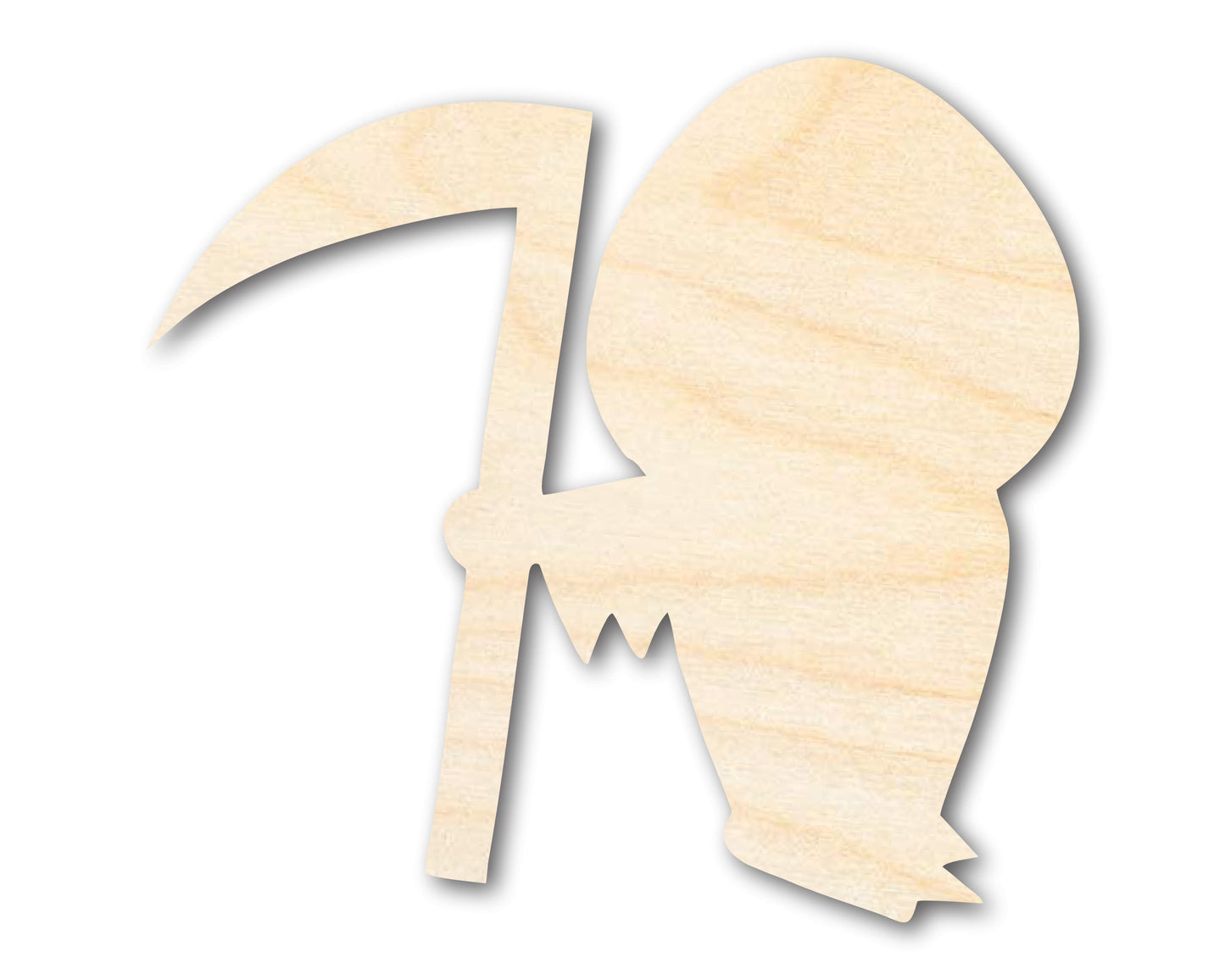 Unfinished Wood Grim Reaper Shape | Craft Cutout | up to 46" DIY