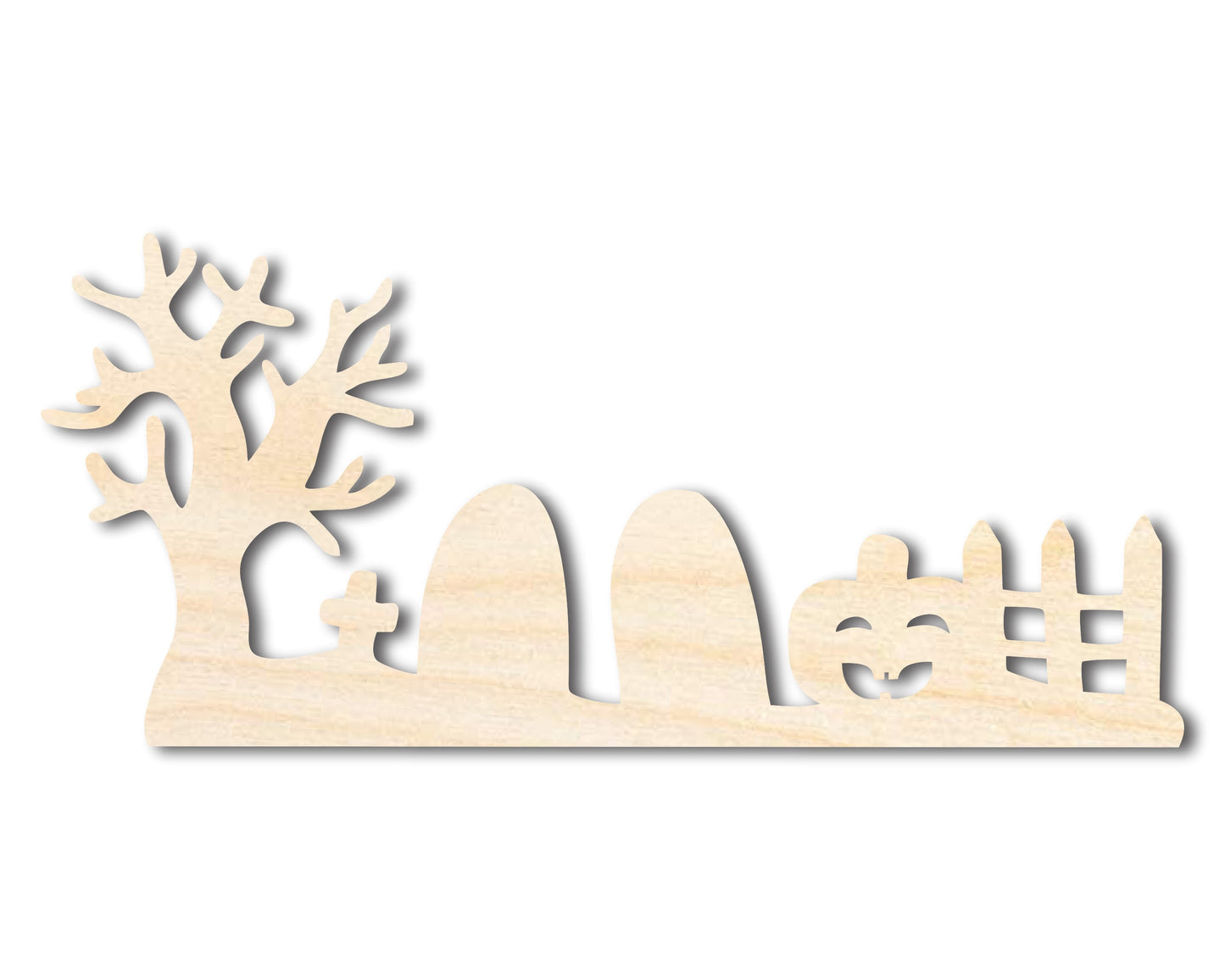 Unfinished Wood Graveyard Shape - Craft - up to 46"