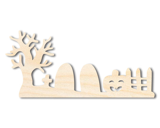 Unfinished Wood Graveyard Shape - Craft - up to 46"