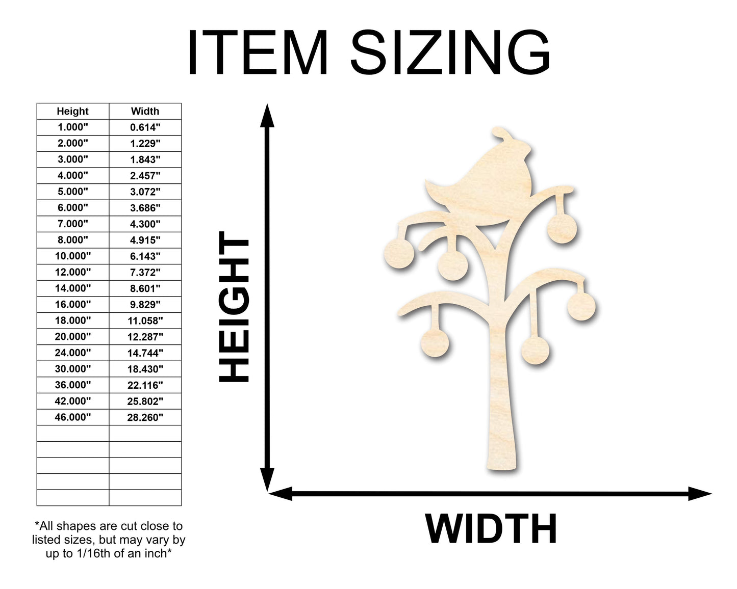 Unfinished Wood Partridge in a Pear Shape - Craft - up to 46"