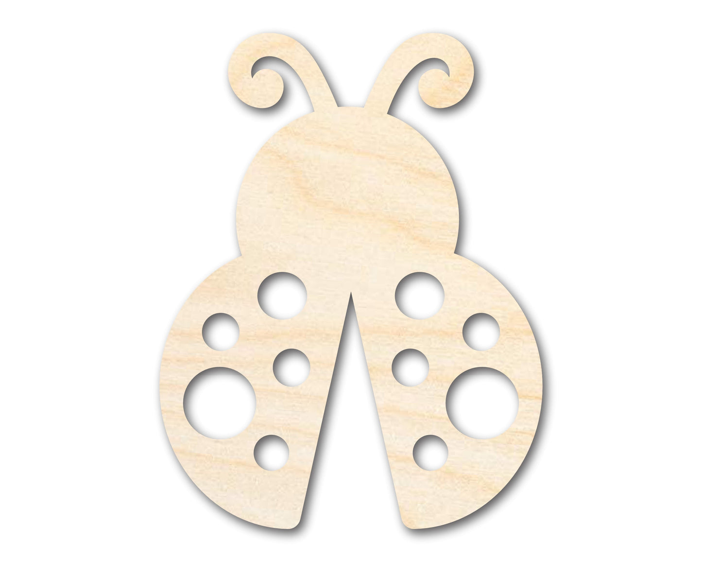 Unfinished Wood Ladybug Shape - Craft - up to 46"