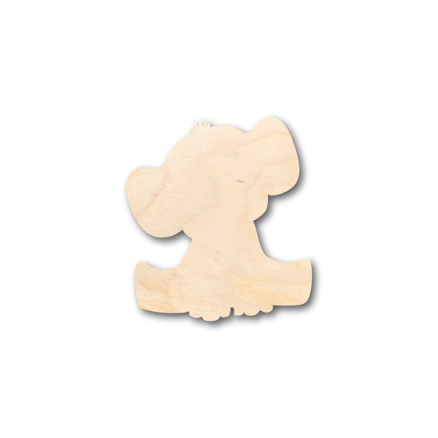 Unfinished Wood Baby Elephant Shape - Craft - up to 46" DIY