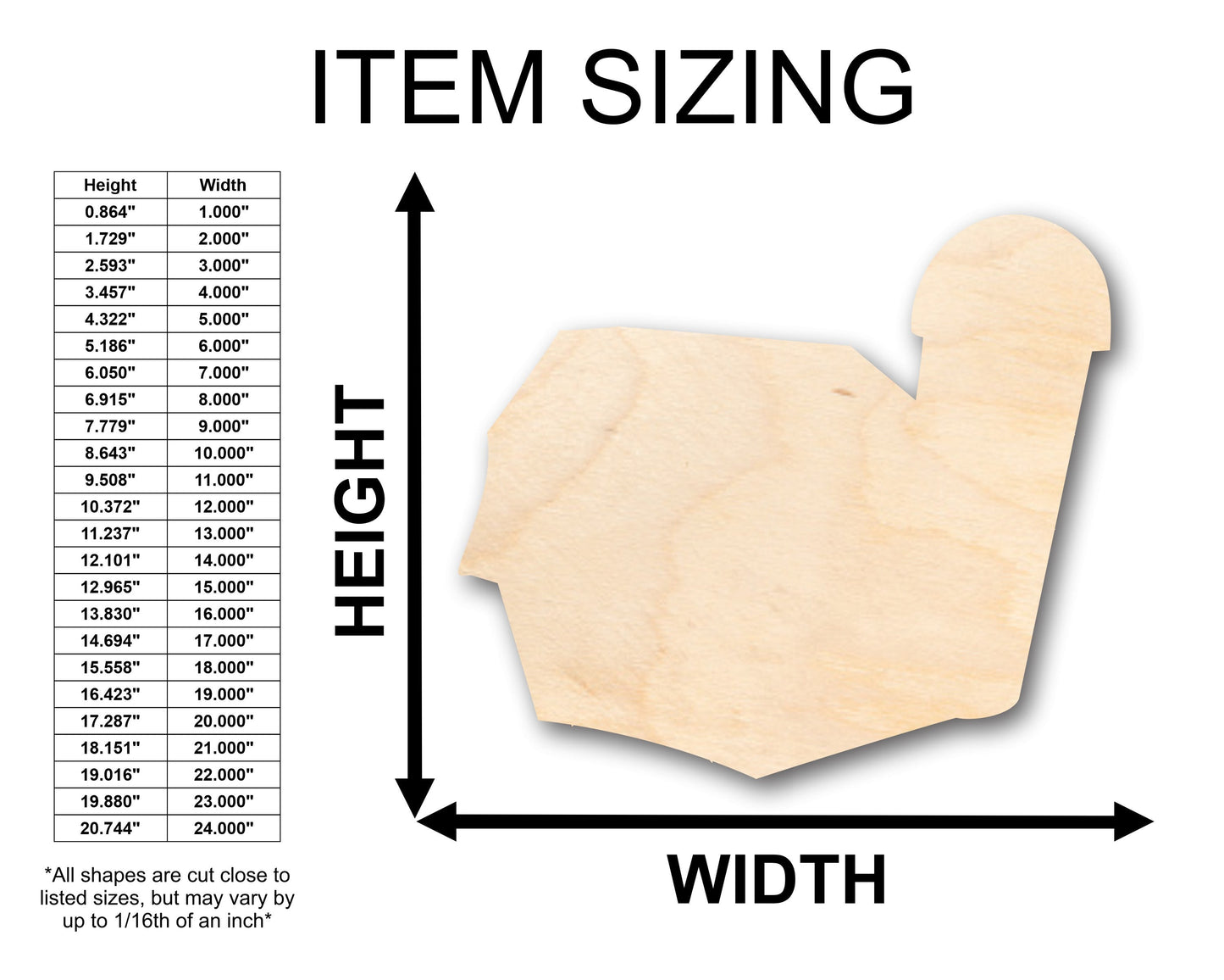 Unfinished Wood Barn Shape - Craft - up to 46" DIY