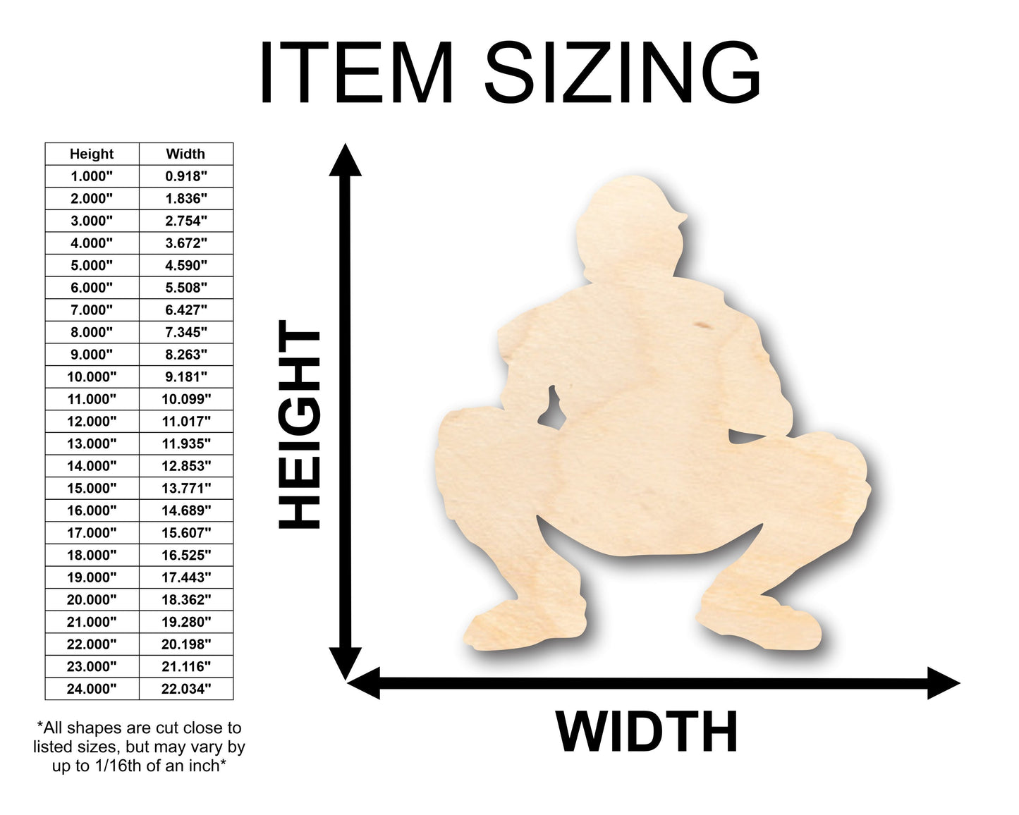 Unfinished Wood Baseball Catch Shape - Craft - up to 46" DIY