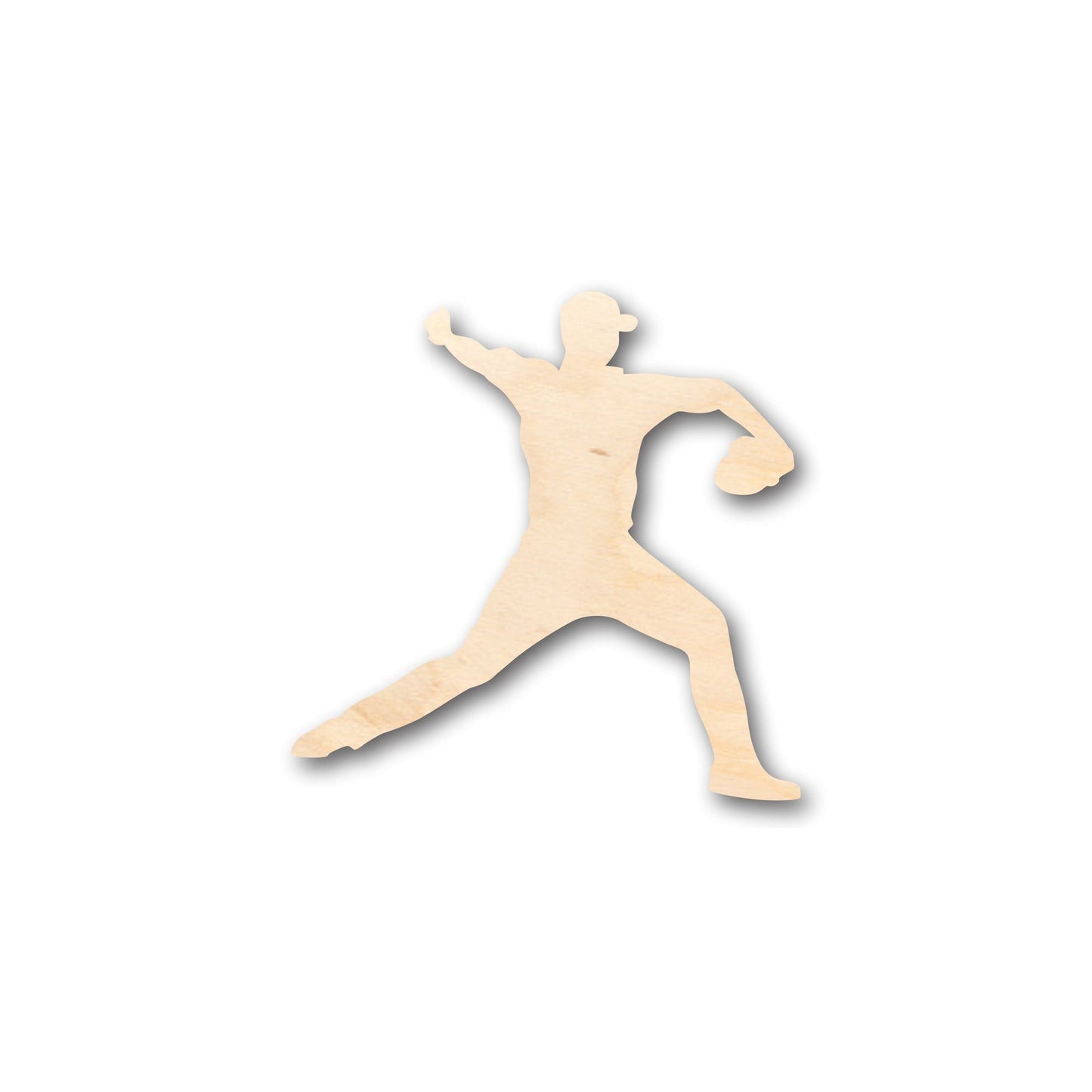 Unfinished Wood Baseball Pitcher Shape - Craft - up to 46" DIY