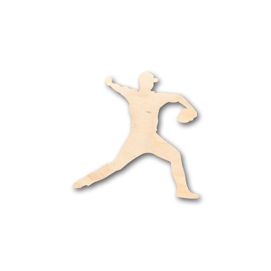 Unfinished Wood Baseball Pitcher Shape - Craft - up to 46" DIY