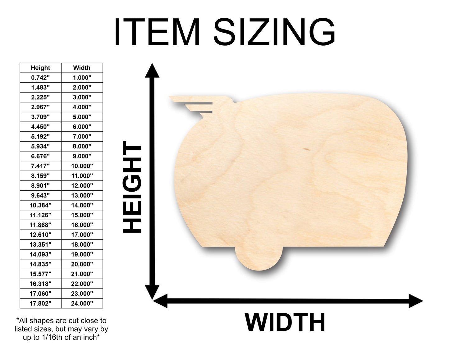 Unfinished Wood Camper Trailer Shape - Craft - up to 46" DIY