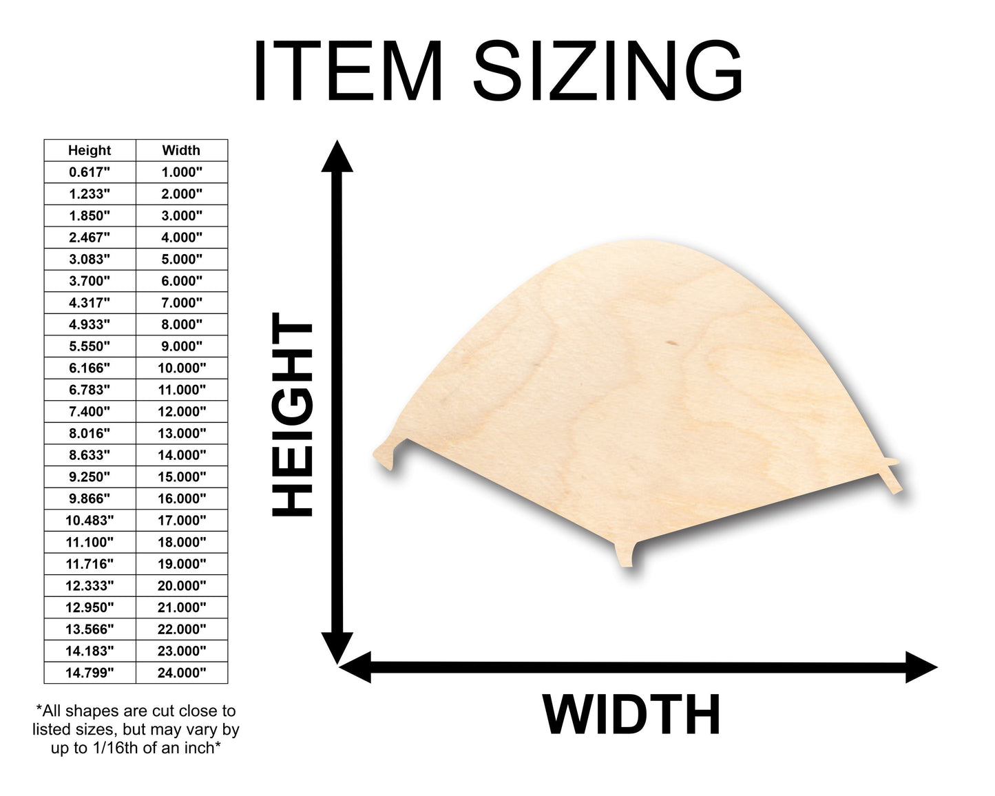 Unfinished Wood Camping Tent Shape - Craft - up to 46" DIY