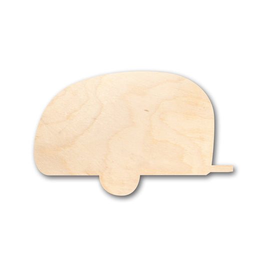 Unfinished Wood Camping Trailer Shape - Craft - up to 46" DIY