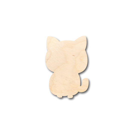 Unfinished Wood Cute Cat Shape - Craft - up to 46" DIY
