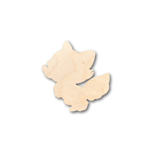 Unfinished Wood Cute Fox Shape - Craft - up to 46" DIY