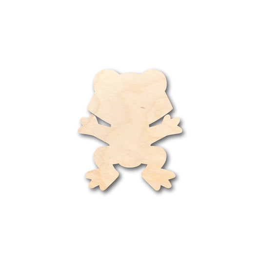 Unfinished Wood Cute Frog Shape - Craft - up to 46" DIY