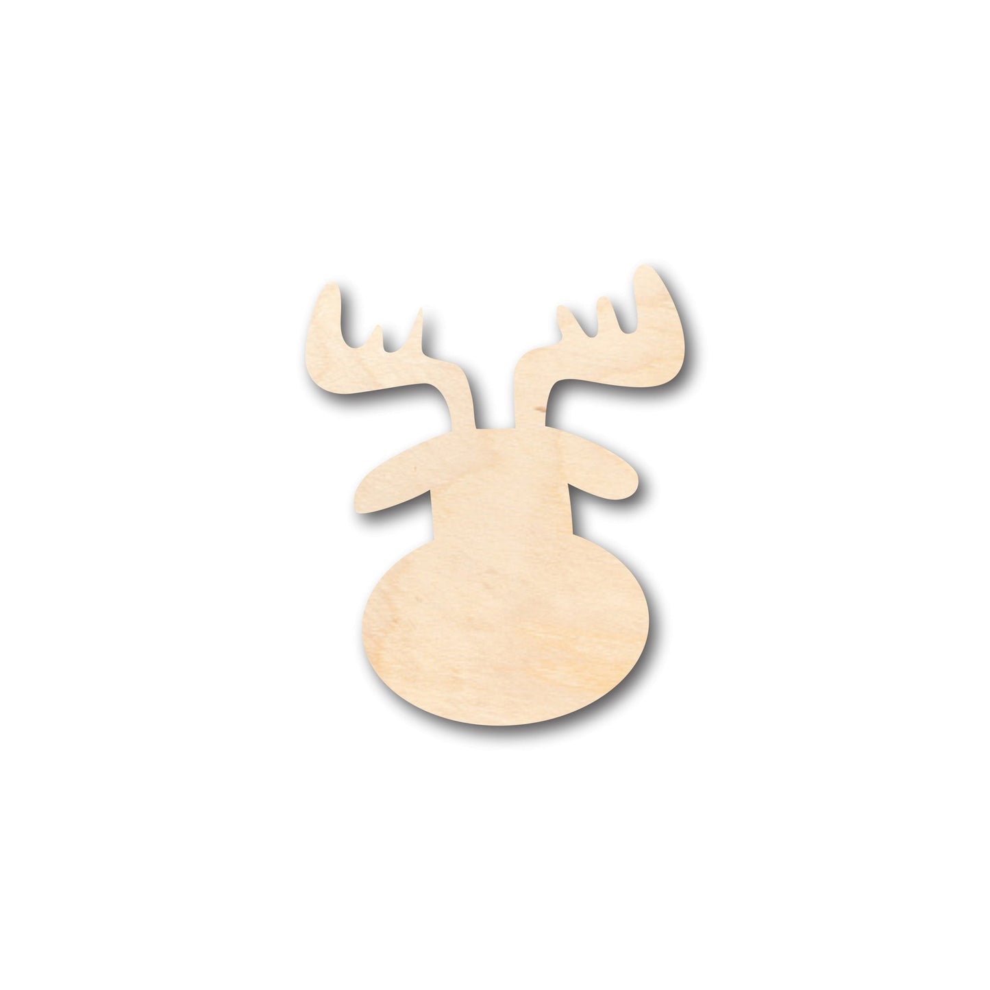 Unfinished Wood Cute Reindeer Head Shape - Craft - up to 46" DIY