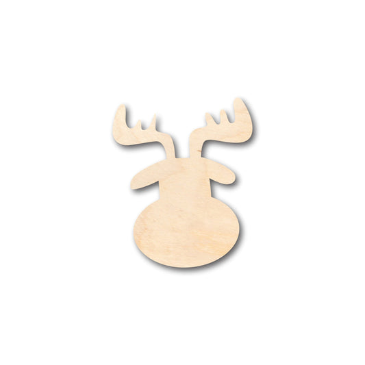 Unfinished Wood Cute Reindeer Head Shape - Craft - up to 46" DIY