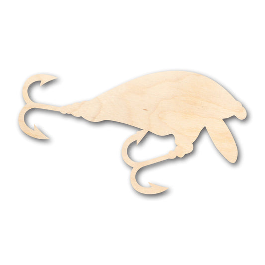 Unfinished Wood Fishing Lure Shape - Craft - up to 46" DIY