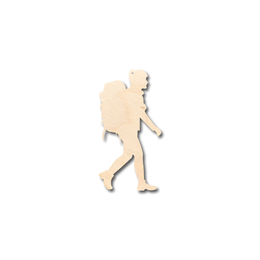 Unfinished Wood Girl Hike Shape - Craft - up to 46" DIY