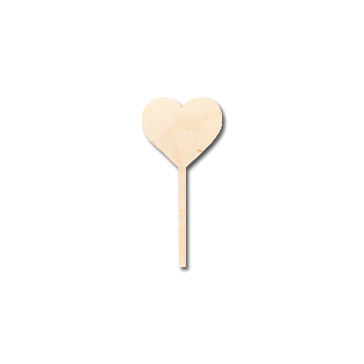 Unfinished Wood Heart Stick Lolipop Shape - Craft - up to 46" DIY