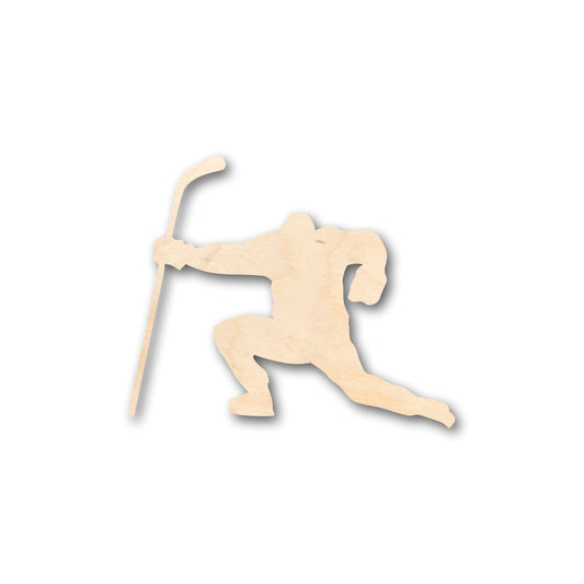 Unfinished Wood Hockey Player Shape - Craft - up to 46" DIY