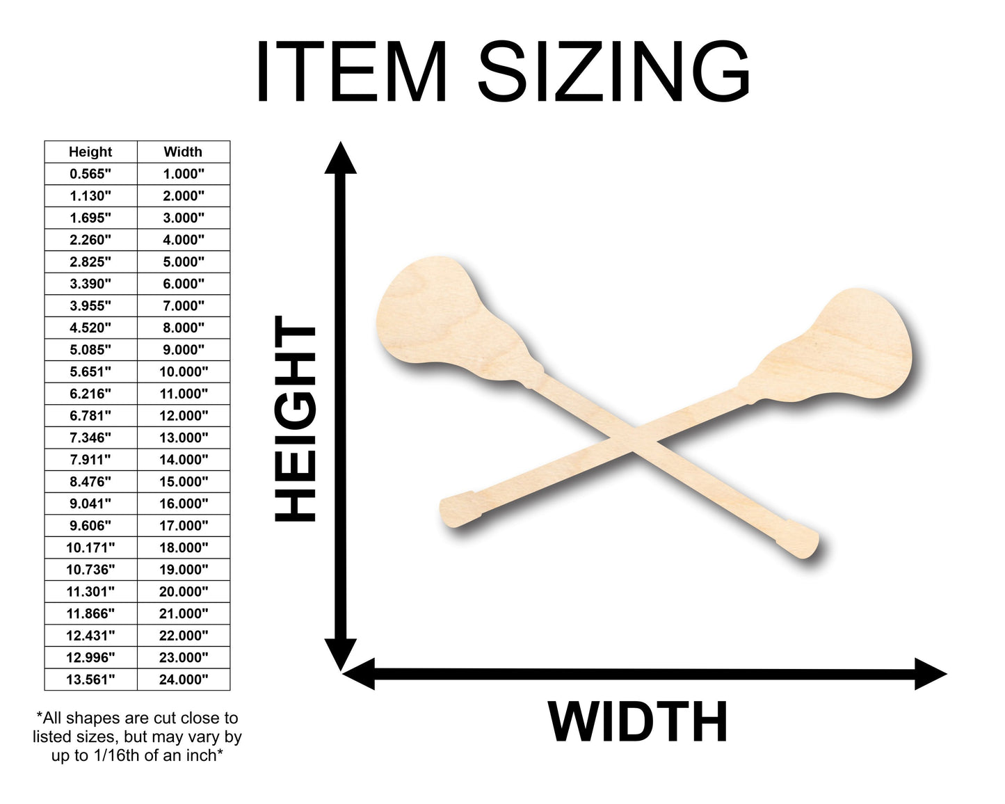 Unfinished Wood Lacrosse Stick Cross Shape - Craft - up to 46" DIY