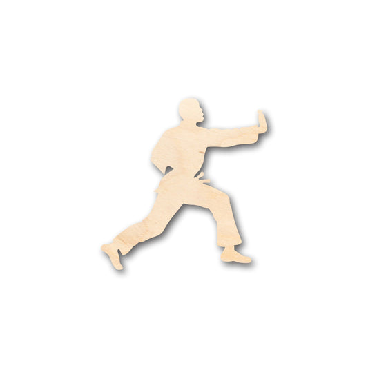 Unfinished Wood Male Martial Arts Karate Shape - Craft - up to 46" DIY