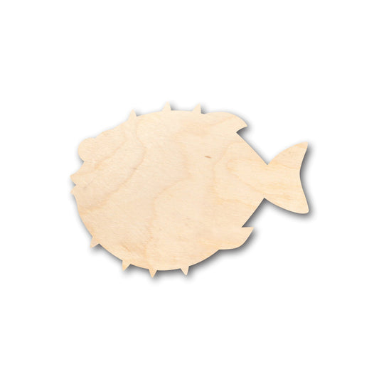 Unfinished Wood Puffer Fish Shape - Craft - up to 46" DIY