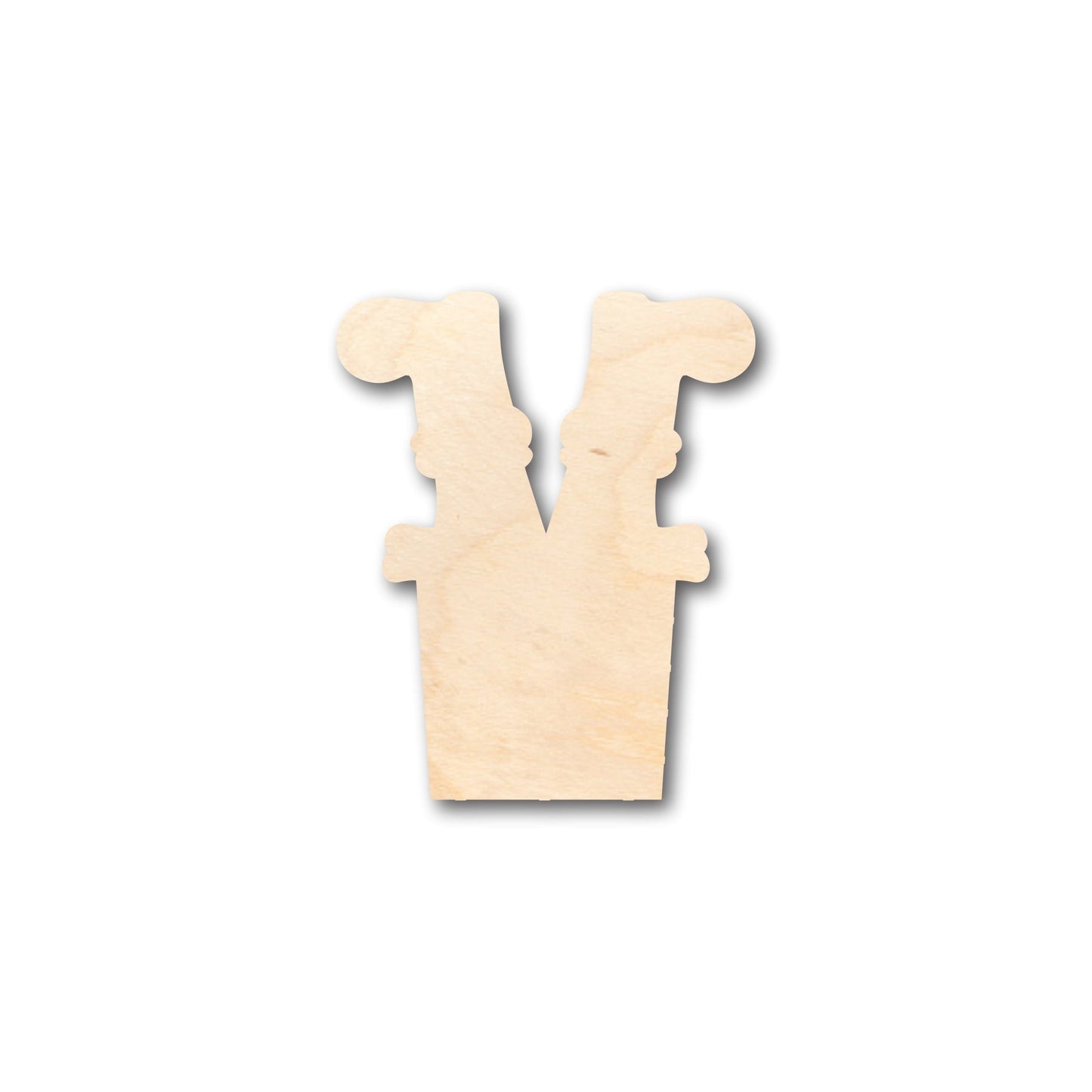 Unfinished Wood Santa Chimney Shape - Craft - up to 46" DIY