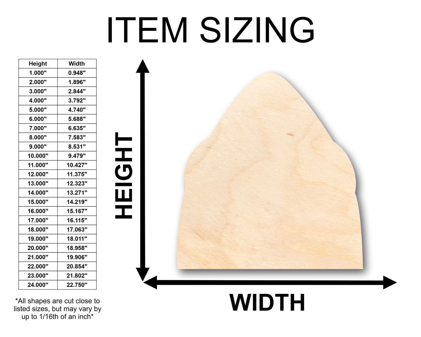 Unfinished Wood Shark Head Shape - Craft - up to 46" DIY